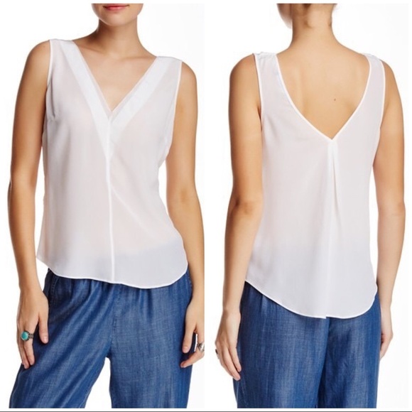 Tart Collections Tops - NWT Tart Collections Olivia Silk Tank XS White